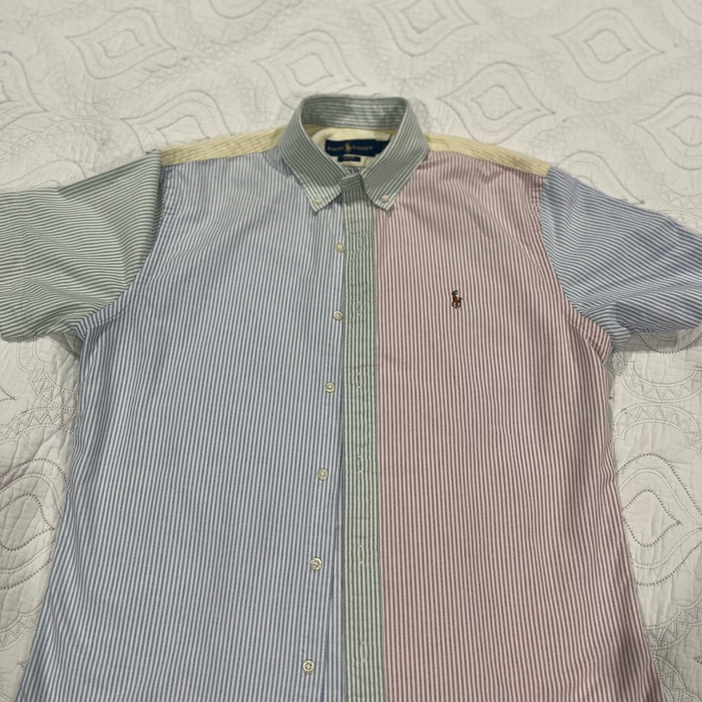 Ralph Lauren Men's Striped Button Down Shirt - Blue, Pink, Green